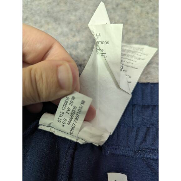 Under Armour Pants Men's Small Navy UA Tricot Track Zip Ankle Athletic 1330615 - Picture 5 of 9